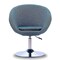Manhattan Comfort Hopper Swivel Adjustable Height Chair in Sky Blue and Polished Chrome (Set of 2) 2-AC036-SB - alternate 4